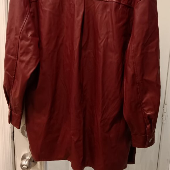 Vigoss Burgundy Size Large; Versatile Lightweight Spring Long Jacket - Picture 3 of 4